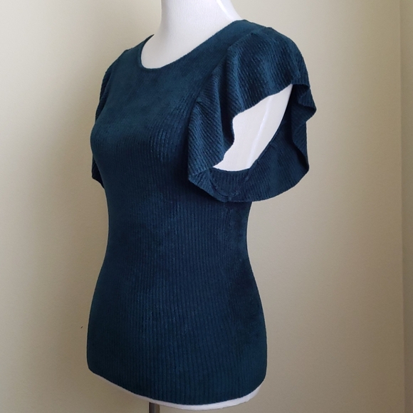 Free People ruffle sleeve top - Picture 3 of 8